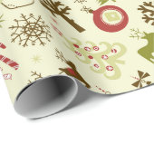 Retro kerstcollage cadeaupapier (Rol Hoek)