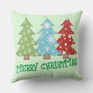 Retro kerstdecor Minimalistische kerstboom Kussen