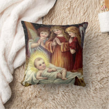  retro kerstengelen met Baby Jesus