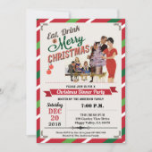 Retro kerstfeest huisverwarming kaart (Voorkant)