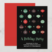 Retro kerstfeest kaart (Voorkant / Achterkant)