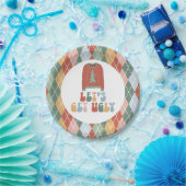 Retro-kerstfeest Ugly Sweater Party Papieren Bordje (Feest)