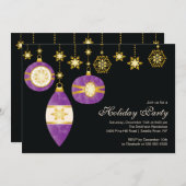 Retro kerstfeestdagen uitnodiging (Voorkant / Achterkant)