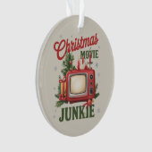 Retro Kerstfilm Junkie Family Party Kerstmis Ornament (voorkant)