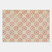 retro kerstinpakpapier inpakpapier vel (Voorkant 2)