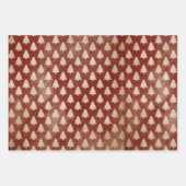 retro kerstinpakpapier inpakpapier vel (Voorkant 3)