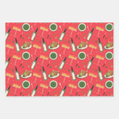 retro kerstinpakpapier inpakpapier vel (Voorkant 2)