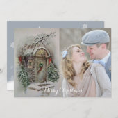 Retro kerstkaart Voeg uw foto toe (Voorkant / Achterkant)