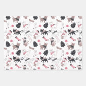 Retro Kerstkatten Inpakpapier Vel (Voorkant 2)