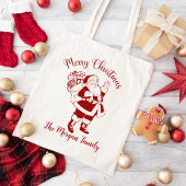 Retro  kerstkerst tote bag