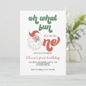 Retro Kerstkerstkerstkerstfeest Uitnodiging (Staand voorkant)