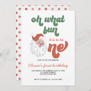 Retro Kerstkerstkerstkerstfeest Uitnodiging