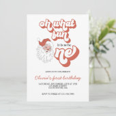 Retro Kerstkerstkerstkerstfeest Uitnodiging (Staand voorkant)