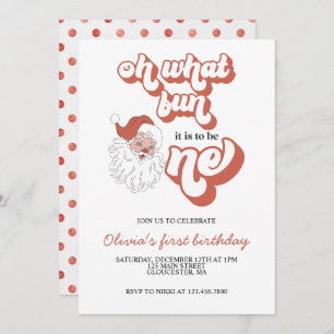 Retro Kerstkerstkerstkerstfeest Uitnodiging