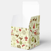 Retro kerstketch naadloos patroon bedankdoosjes (Geopend)