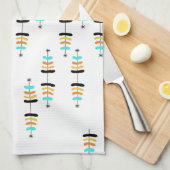 Retro-kerstkeukenhanddoeken Theedoek (Quarter Fold)