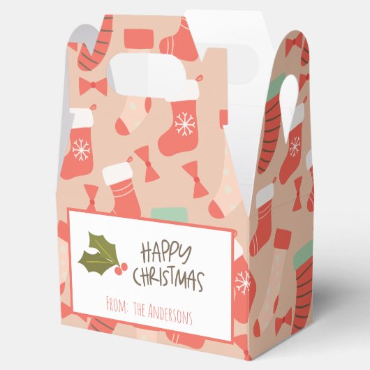 Retro Kerstkousen Bedankdoosjes (Geopend)