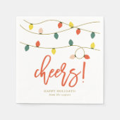 Retro kerstlampvakantie servetten (Voorkant)