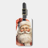 Retro Kerstman Bagagelabel (Voorkant verticaal)
