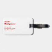 Retro Kerstman Bagagelabel (Achterkant horizontaal)