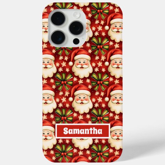 retro kerstman en bogen Case-Mate iPhone case (Achterkant)