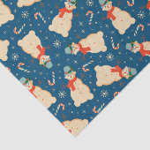  Retro kerstman en snoepriet Tissuepapier (Detail)