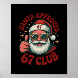 Retro Kerstman Goedgekeurd 67 - Clic Kerstmis 67 M Poster