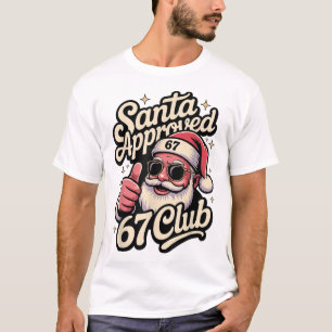 Retro Kerstman Goedgekeurd 67 Club - Grappige Kers T-shirt