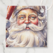 Retro Kerstman in een rood Pet Bedankjes Labels (Achterkant)