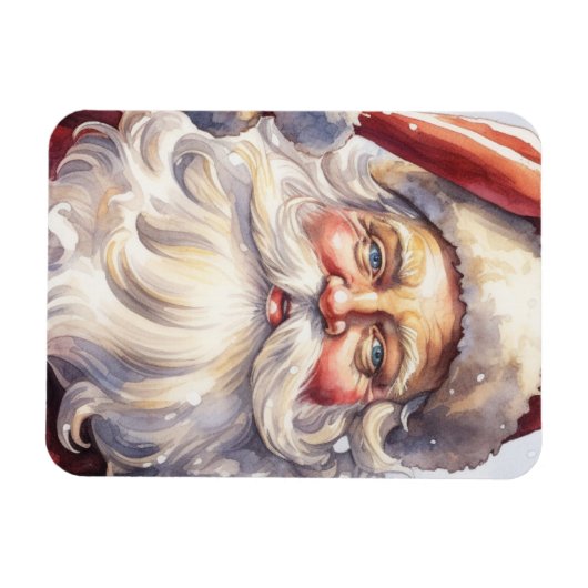 Retro Kerstman in een rood Pet Magneet (Horizontaal)