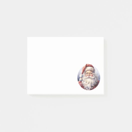 Retro Kerstman in een rood Pet Post-it® Notes (Voorkant)