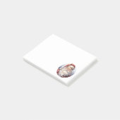Retro Kerstman in een rood Pet Post-it® Notes (Schuin)