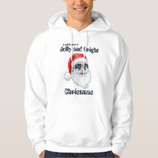 Retro Kerstman Jolly en Bright Kerstmis Hoodie