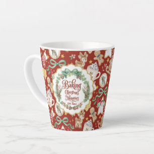 Retro Kerstman Kerst Bakken Koekjes met Nana in he Latte Mok