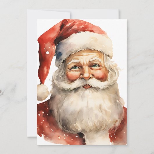 Retro Kerstman Kerstfeest Tekst op Achterkant Kaart (Voorkant)