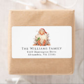 Retro Kerstman Kerstvakantie Etiket (Insitu)