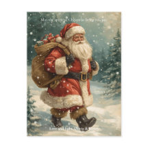 Retro Kerstman Klassieke Aangepaste Foto Kerstmis