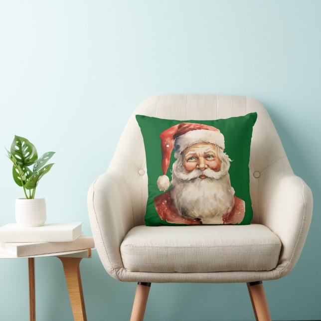 Retro Kerstman Kussen (Stoel)
