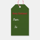 Retro  Kerstman met Aangename Geschenken Cadeaulabel (Achterkant)