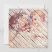 Retro | kerstman met kind feestdagenkaart (Voorkant)