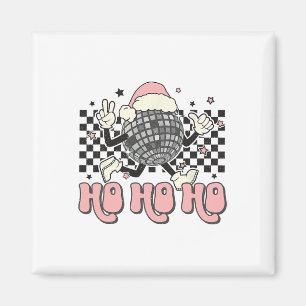 Retro Kerstman Sinterklaas Disco Ho Ho Ho Heel Vro Magneet