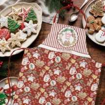 Retro Kerstman slee Kerst bakken Koekje Oma