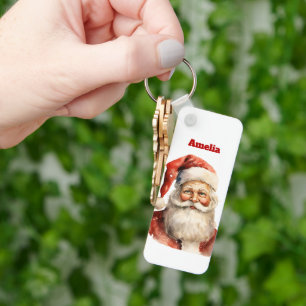 Retro Kerstman Sleutelhanger