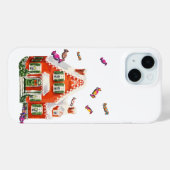  retro kerstman snoep gingerbrood huis Case-Mate iPhone case (Achterkant (horizontaal))