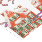  retro kerstman snoep gingerbrood huis tafelkleed (Gekanteld)