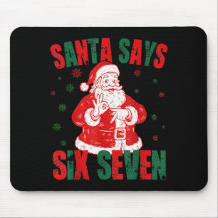 Retro Kerstman Zegt Zes Zeven 67 Meme Kerstmis Muismat
