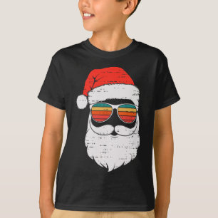 Retro Kerstman Zonnebril Kerstmis In Juli Zomer T-shirt