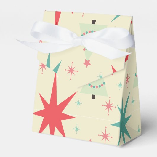 Retro Kerstmis 1950 Bedankdoosjes (Voorkant Zijde)