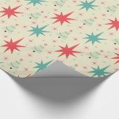 Retro Kerstmis 1950 Cadeaupapier (Hoek)