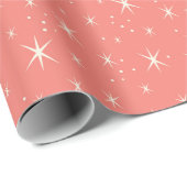 Retro Kerstmis 1958 Ontwerper Gift Wrap-Stardust Cadeaupapier (Rol Hoek)